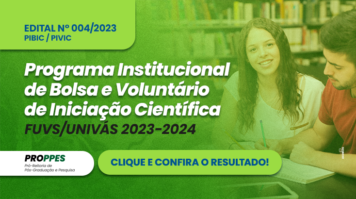 Resultado PBIC e PVIC Univs